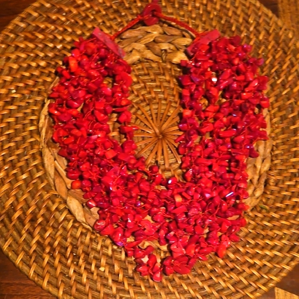 Red Layered Necklace